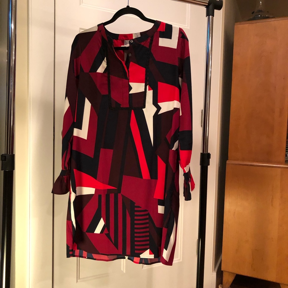 Anne Taylor Loft Smocked Flare Dress